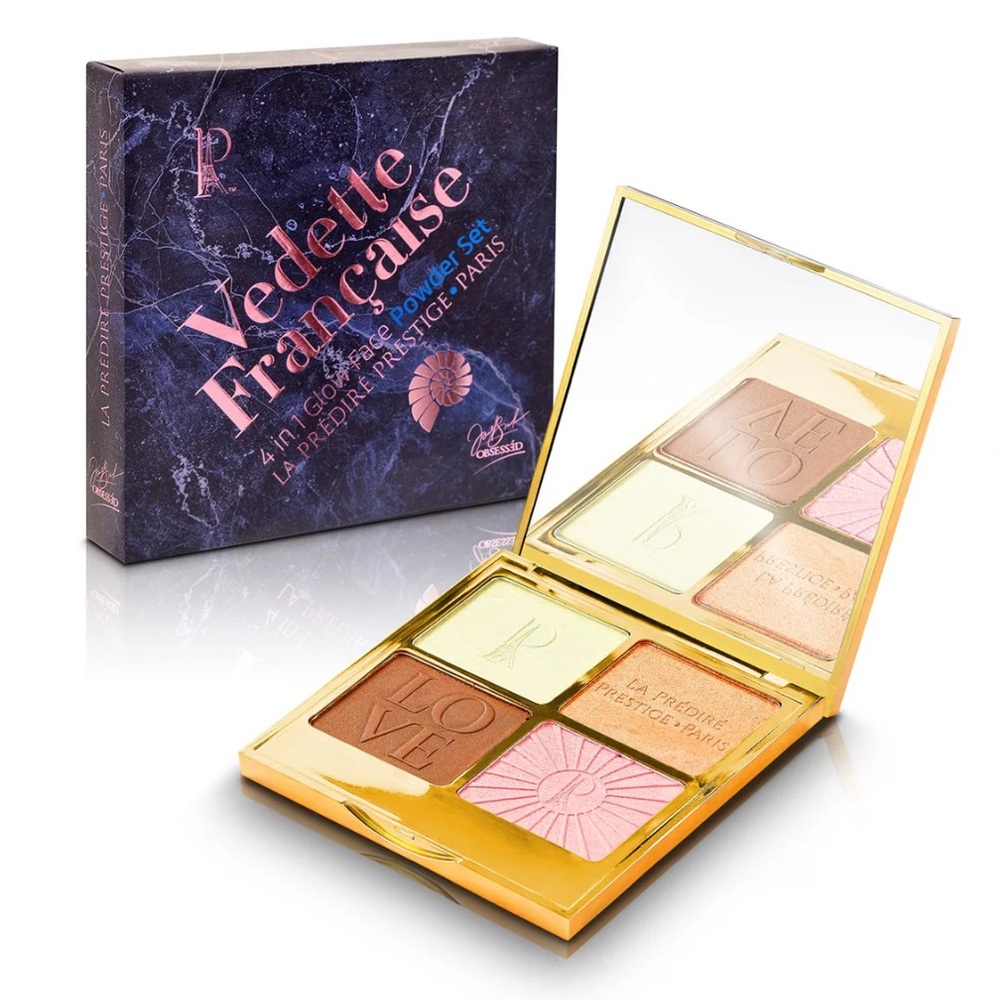 New Sealed Vedette Francaise 4-in- 1 Glow Face Powder Set - Picture 2 of 6